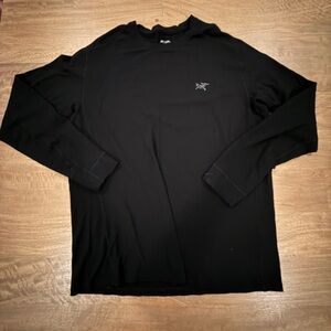 Men's Arcteryx Base Layer Black Long Sleeve Sweater